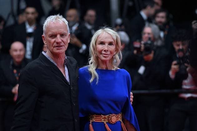 Cannes - Parthenope Screening Sting and Trudie Styler attend the Parthenope Red Carpet at the 77th annual Cannes Film Festival at Palais des Festivals on May 21, 2024 in Cannes, France. Photo by Franck Castel ABACAPRESS.COM Cannes France  Copyright: xCastelxFranck ABACAx