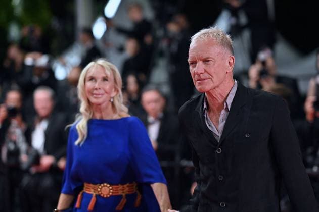 Cannes - Parthenope Screening Sting and Trudie Styler attend the Parthenope Red Carpet at the 77th annual Cannes Film Festival at Palais des Festivals on May 21, 2024 in Cannes, France. Photo by Franck Castel ABACAPRESS.COM Cannes France  Copyright: xCastelxFranck ABACAx