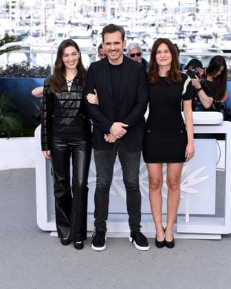 77th Cannes Film Festival 2024, Photocall film Maria Cannes, 77th Cannes Film Festival 2024 Photocall film Maria In the photo: Anamaria Vartolomei, Matt Dillon, Jessica Palud Cannes France  Copyright: xIPA ABACAx