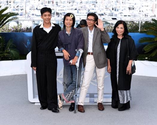77th Cannes Film Festival 2024, Photocall film The Village Next To Paradise Cannes, 77th Cannes Film Festival 2024 Photocall film The Village Next To Paradise In the photo: Dao Duy Bao Dinh, Pháº¡m Thanh Hai, Le Viet Tung, Nguyen Thi Nga Cannes France  Copyright: xIPA ABACAx