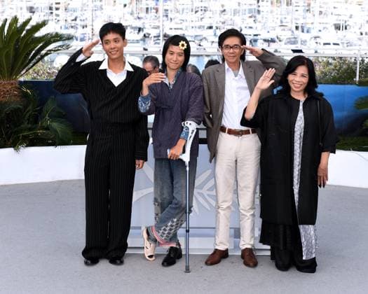 Cannes, France: Cannes, 77th Cannes Film Festival 2024 Photocall film The Village Next To Paradise In the photo: Dao Duy Bao Dinh, PhaÂºÂ¡m Thanh Hai, Le Viet Tung, Nguyen Thi Nga Cannes France  - ZUMAp169 20240522_zea_p169_093 Copyright: xAlbertoxTerenghix