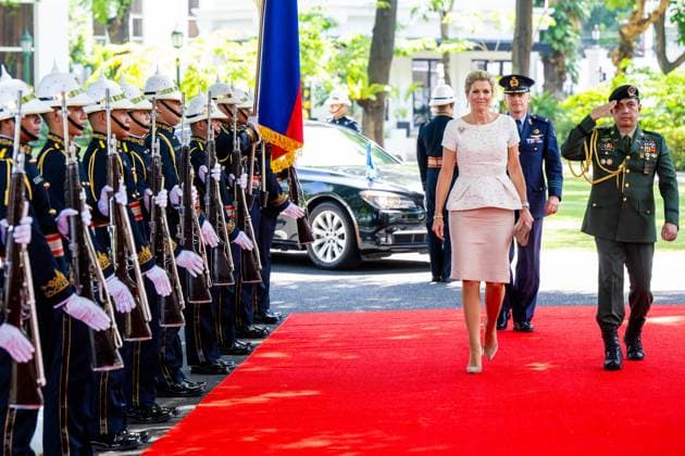 Entertainment Themen der Woche KW21 Entertainment Bilder des Tages MANILLA, 22-05-2024, Koningin Maxima tijdens een bezoek aan de Republiek der Filipijnen als speciale pleitbezorger van de secretaris-generaal van de Verenigde Naties voor inclusieve financiering voor ontwikkeling (UNSGSA). Het bezoek gaat over het bevorderen van financiële inclusie en het thema financiële gezondheid FOTO: NLBeeld Mischa Schoemaker Queen Maxima during a visit to the Republic of the Philippines as Special Advocate of the United Nations Secretary-General for Inclusive Finance for Development (UNSGSA). On the photo: Meeting with H.E. Ferdinand Marcos jr. President of the Philippines *** MANILLA, 22 05 2024, Queen Maxima during a visit to the Republic of the Philippines as Special Advocate of the United Nations Secreta  Copyright: xAllxrightsxreserved NLBeeld MischaxSchoemakerx NLBeeld MischaxSchoemakerx