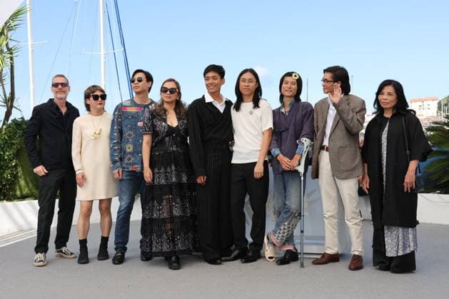 Cannes - Viet And Nam Photocall Bradley Liew, Bianca Balbuena, Dao Duy Bao Dinh, Minh Quy Truong, Pháº¡m Thanh Hai, Le Viet Tung and Nguyen Thi Nga attend the Viet And Nam Photocall at the 77th annual Cannes Film Festival at Palais des Festivals on May 22, 2024 in Cannes, France Photo by Shootpix ABACAPRESS.COM Cannes France  Copyright: xShootpix ABACAx
