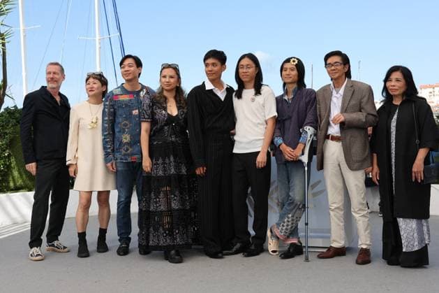 Cannes - Viet And Nam Photocall Bradley Liew, Bianca Balbuena, Dao Duy Bao Dinh, Minh Quy Truong, Pháº¡m Thanh Hai, Le Viet Tung and Nguyen Thi Nga attend the Viet And Nam Photocall at the 77th annual Cannes Film Festival at Palais des Festivals on May 22, 2024 in Cannes, France Photo by Shootpix ABACAPRESS.COM Cannes France  Copyright: xShootpix ABACAx