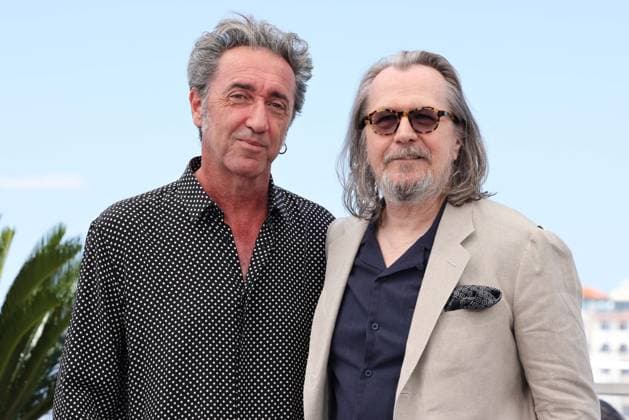 Cannes - Parthenope Photocall Paolo Sorrentino and Gary Oldman attend the Parthenope Photocall at the 77th annual Cannes Film Festival at Palais des Festivals on May 22, 2024 in Cannes, France Photo by Shootpix ABACAPRESS.COM Cannes France  Copyright: xShootpix ABACAx