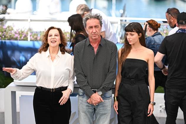 May 22, 2024, Cannes, Cannes, France: STEFANIA SANDRELLI, PAOLO SORRENTINO and CELESTE DALLA attend the Parthenope Photocall at the 77th annual Cannes Film Festival at Palais des Festivals on May 22, 2024 in Cannes, France. Cannes France - ZUMAk160 20240522_zip_k160_019 Copyright: xStefanosxKyriazisx
