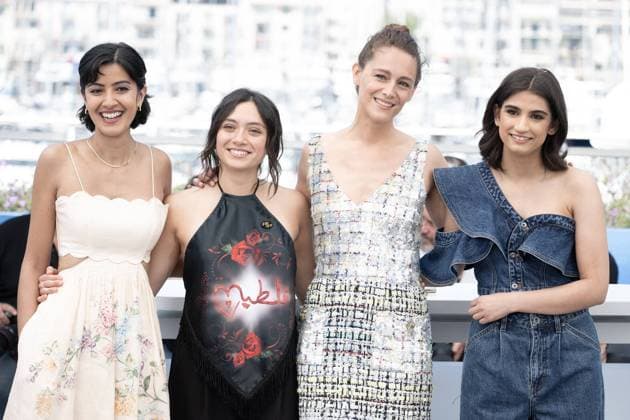 Annual Cannes Film Festival - September Says Photocall - Cannes DN Rakhee Thakrar, Pascale Kann, Ariane Labed and Mia Tharia attend the September Says Photocall at the 77th annual Cannes Film Festival at Palais des Festivals on May 22, 2024 in Cannes, France. Photo by David Niviere ABACAPRESS.COM CANNES France  Copyright: xNivierexDavid ABACAPRESS.COMx