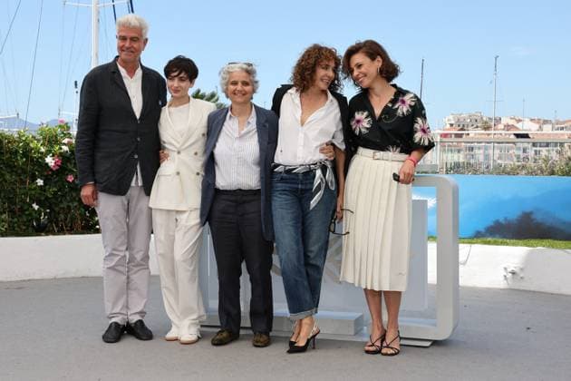 Cannes - Rendez-Vous With Valeria Golino Photocall Tecla Insolia, Viola Prestieri, Valeria Golino and Jasmine Trinca attend the Rendez-Vous With Valeria Golino Photocall at the 77th annual Cannes Film Festival at Palais des Festivals on May 22, 2024 in Cannes, France. Photo by Shootpix ABACAPRESS.COM Cannes France  Copyright: xShootpix ABACAx