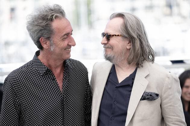Annual Cannes Film Festival - Parthenope Photocall - Cannes DN Gary Oldman and Paolo Sorrentino attend the Parthenope attends the Marcello Mio Photocall at the 77th annual Cannes Film Festival at Palais des Festivals on May 22, 2024 in Cannes, France. Photo by David Niviere ABACAPRESS.COM CANNES France  Copyright: xNivierexDavid ABACAPRESS.COMx