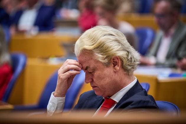 News Themen der Woche KW21 News Bilder des Tages THE HAGUE - Geert Wilders (PVV) in the House of Representatives during a debate on the final report of informants Richard van Zwol and Elbert Dijkgraaf. Under their guidance, the four parties agreed on an outline agreement after almost six months. ANP PHIL NIJHUIS netherlands out - belgium out  Copyright: xx x499266453x originalFilename: 499266453.jpg