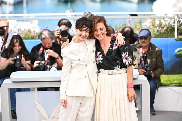 News - Rendez-vouz with...Valeria Golino Photocall - The 77th Annual Cannes Film Festival Tecla Insolia and Jasmine Trinca attend the Rendez-Vous With Valeria Golino Photocall at the 77th annual Cannes Film Festival at Palais des Festivals on May 22, 2024 in Cannes, France. Cannes Palais des Festival France Copyright: xStefanosxKyriazisx xLiveMediax LPN_1365443