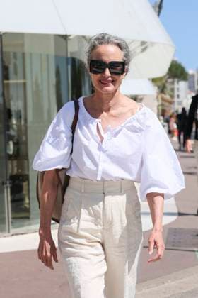 Cannes - Andy MacDowell Walks The Croisette Andy MacDowell is spotted at Martinez Hotel during 77th Cannes Film Festival in Cannes, France on May 22, 2024. Photo by Marco Piovanotto ABACAPRESS.COM Cannes France  Copyright: xPiovanottoxMarco ABACAx