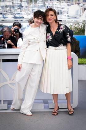 IPP Photo Daniele Cifala™ Cannes 22 05 2024 Rendez Vous With Valeria Golino Photocall The 77th Annual Cannes Film Festival in the photo Italian actress Tecla Insolia L and Italian actress Jasmine Trinca Italy Photo Press World Copyright