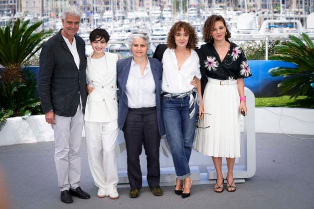 IPP Photo Daniele Cifala™ Cannes 22 05 2024 Rendez Vous With Valeria Golino Photocall The 77th Annual Cannes Film Festival in the photo Tecla Insolia, Viola Prestieri, Valeria Golino and Jasmine Trinca Italy Photo Press World Copyright