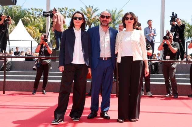 Maureen Fazendeiro, Telmo Churro and Mariana Ricardo at the premiere of the feature film Grand Tour at the Festival de Cannes 2024 77 Cannes International Film Festival at the Palais des Festivals Cannes, 22 05 2024 Foto:xD.xBedrosianx xFuturexImagex grand_tour_4504