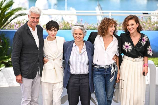 May 22, 2024, Cannes, Cannes, France: TECLA INSOLIA, VIOLA PRESTIERI, VALERIA GOLINO and JASMINE TRINCA attend the Rendez-Vous With Valeria Golino Photocall at the 77th annual Cannes Film Festival at Palais des Festivals on May 22, 2024 in Cannes, France. Cannes France - ZUMAk160 20240522_zip_k160_047 Copyright: xStefanosxKyriazisx
