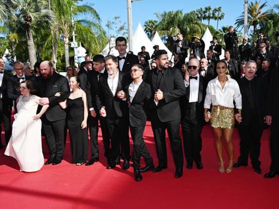 Cannes, 77th Cannes Film Festival 2024, Ninth Night. Red carpet of the film Le Comte de Monte-Cristo - In the photo: Alice Belaidi, Artus, Clovis Cornillac  Copyright: xSimonexComix xipa-agency.netx xPoolxPhotoxEventsx03x IPA_Agency_IPA46408206