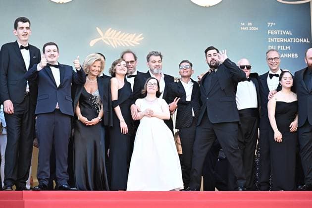 Cannes - Le Comte De Monte-Cristo Red Carpet Members of the film Un Petit Truc en Plus (A Little Something Extra) including French actress Celine Groussard, French actor Clovis Cornillac, and Artus attend Le Comte de Monte-Cristo (The Count of Monte-Cristo) red carpet at the 77th edition of the Cannes Film Festival in Cannes, southern France, on May 22, 2024. Photo by David Niviere ABACAPRESS.COM Cannes France  Copyright: xNivierexDavid ABACAPRESS.COMx