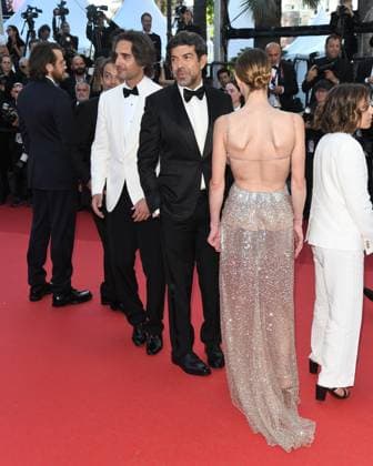Cannes, 77th Cannes Film Festival 2024, Red carpet film The Count of Monte Cristo In the photo: Dimitri Rassam, Pierfrancesco Favino, Adele Simphal  Copyright: xAlbertoxTerenghix xipa-agency.nex xPoolxPhotoxEventsx03x IPA_Agency_IPA46412620