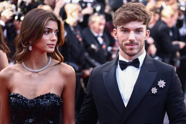 May 22, 2024, Cannes, France: Pierre Gasly and Francisca Gomes attend the Le Comte De Monte-Cristo Red Carpet at the 77th annual Cannes Film Festival at Palais des Festivals on May 22, 2024 in Cannes, France. Cannes France - ZUMAz156 20240522_zip_z156_032 Copyright: xBeataxZawrzelx