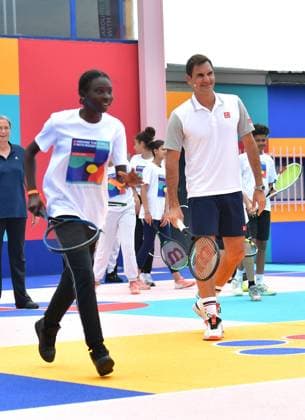 Uniqlo event Roger Federer inaugurates a tennis court in La Courneuve and participates in a training session with the La Courneuve community Uniqlo event Roger Federer inaugurates a tennis court in La Courneuve and participates in a training session with the La Courneuve community May 22, 2024 Veeren Ramsamy Bestimage Uniqlo event Roger Federer inaugurates a tennis court in La Courneuve and participates in a training session with the La Courneuve community La Courneuve France  Copyright: xVEERENx xBESTIMAGExVEERENx xBESTIMAGEx