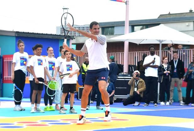 Uniqlo event Roger Federer inaugurates a tennis court in La Courneuve and participates in a training session with the La Courneuve community Uniqlo event Roger Federer inaugurates a tennis court in La Courneuve and participates in a training session with the La Courneuve community May 22, 2024 Veeren Ramsamy Bestimage Uniqlo event Roger Federer inaugurates a tennis court in La Courneuve and participates in a training session with the La Courneuve community La Courneuve France  Copyright: xVEERENx xBESTIMAGExVEERENx xBESTIMAGEx