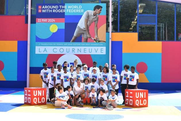 Uniqlo event Roger Federer inaugurates a tennis court in La Courneuve and participates in a training session with the La Courneuve community Uniqlo event Roger Federer inaugurates a tennis court in La Courneuve and participates in a training session with the La Courneuve community May 22, 2024 Veeren Ramsamy Bestimage Uniqlo event Roger Federer inaugurates a tennis court in La Courneuve and participates in a training session with the La Courneuve community La Courneuve France  Copyright: xVEERENx xBESTIMAGExVEERENx xBESTIMAGEx