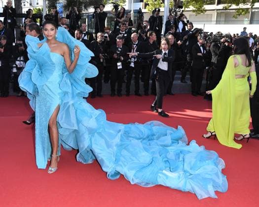 May 22, 2024, Cannes, France: FARHANA BODI during 77th Cannes Film Festival red carpet for the film Le Comte de Monte-Cristo aka The Count of Monte Cristo. Cannes France  - ZUMAp169 20240522_zea_p169_1284 Copyright: xAlbertoxTerenghix
