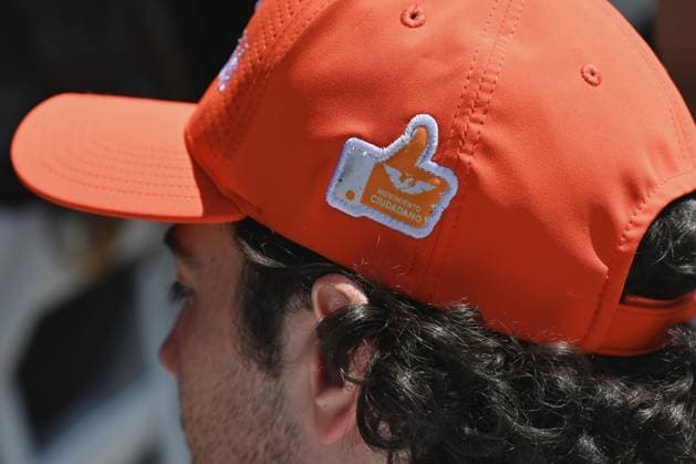 May 22, 2024, Tijuana, Baja California, Mexico: A hat from of a support of the Citizens Movement party (MC), where Mexican presidential candidate Jorge Alvarez Maynez campaigned in Tijuana, Baja California, Mexico seeking the youth vote at the CETYS University campus on Wednesday, May 22, 2024. Tijuana Mexico - ZUMAm180 20240522_zip_m180_024 Copyright: xCarlosxA.xMorenox