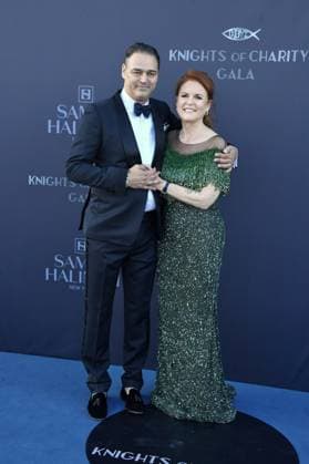 Sarah Ferguson and Milutin G Gatsby at the KNIGHTS OF CHARITY GALA during the 77th Cannes Film Festival 22 05 2024