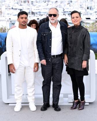 Cannes, 77th Cannes Film Festival 2024 Photocall Motel Destino In the photo: Iago Xavier, Karim AÃ¯nouz, Nataly Rocha  Copyright: xAlbertoxTerenghix xipa-agency.nex xPoolxPhotoxEventsx03x IPA_Agency_IPA46435200