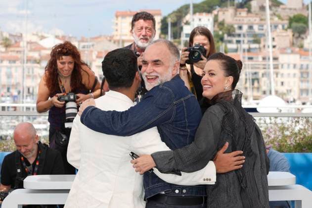 Iago Xavier, Karim Ainouz and Nataly Rocha at the photocall for the feature film Motel Destino at the Festival de Cannes 2024 77 Cannes International Film Festival at the Palais des Festivals Cannes, 23 05 2024 Foto:xD.xBedrosianx xFuturexImagex motel_4510