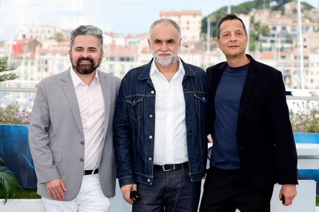 Wislan Esmeraldo, Karim Ainouz and Mauricio Zacharias at the photocall for the feature film Motel Destino at the Festival de Cannes 2024 77 Cannes International Film Festival at the Palais des Festivals Cannes, 23 05 2024 Foto:xD.xBedrosianx xFuturexImagex motel_4523