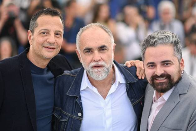 Cannes Motel Destino Photocall Mauricio Zacharias, Karim Ainouz and Wislan Esmeraldo attending the Motel Destino Photocall as part of the 77th Cannes International Film Festival in Cannes, France on May 23, 2024. Photo by Aurore Marechal ABACAPRESS.COM Cannes France  Copyright: xMarechalxAurore ABACAx