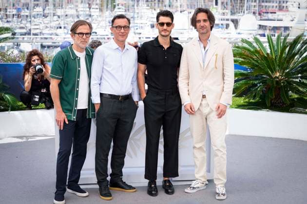 IPP Photo Daniele Cifala™ Cannes 23 05 2024 Le Comte De Monte Cristo Photocall The 77th Annual Cannes Film Festival in the photo Matthieu Delaporte, Alexandre de La Patelliere, Pierre Niney and Dimitri Rassam Italy Photo Press World Copyright