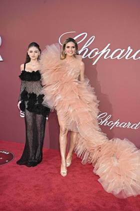 Arrivals amfAR Cannes Gala - Antibes Heidi Klum and Leni Olumi Klum attend the amfAR Cannes Gala 30th edition presented by Chopard and Red Sea International Film Festival at Hotel du Cap-Eden-Roc on May 23, 2024 in Cap d Antibes, France. Photo by David Niviere ABACAPRESS.COM Antibes France  Copyright: xNivierexDavid ABACAPRESS.COMx