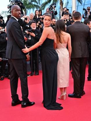 Cannes, 77th Cannes Film Festival 2024, Tenth Night. Red carpet of the film L Amour Ouf In the photo: Mallory Wanecque, Adele Exarchopoulos and Jean-Pascal Zadi  Copyright: xManuelexMangiarottix xipa-agencyx xPoolxPhotoxEventsx03x IPA_Agency_IPA46449334