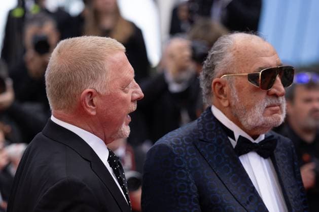 77. Internationalen Filmfestspiele von Cannes Cannes, Frankreich - 23.5.2024: Boris Becker und Ion Tiriac bei der Premiere von L Amour Ouf (Beating Hearts) auf dem Roten Teppich vom Palais des Festivals während der 77. Internationalen Filmfestspiele von Cannes. Die 77. Internationalen Filmfestspiele von Cannes finden vom 14. bis 25. Mai 2024 statt. Provence-Alpes-CÃ te d™Azur
