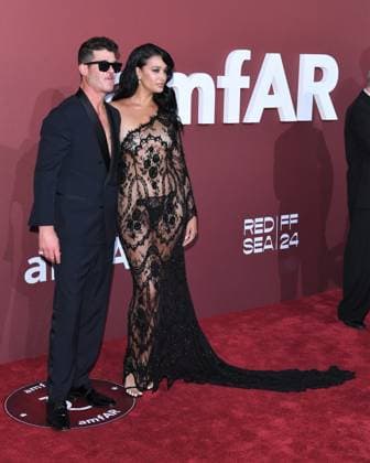 Cannes, France: Cap d Antibes, 30th amfAR gala Cannes In the photo: Robin Thicke, April Love Geary Cannes France  - ZUMAp169 20240523_zea_p169_1124 Copyright: xAlbertoxTerenghix