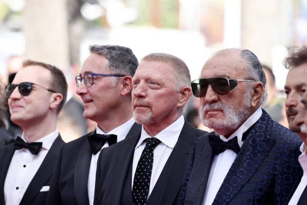 J MontÃ e des marches du film Â L?amour ouf Â lors du 77eme Festival International du Film de Cannes Guest, Tudor Giurgiu, Boris Becker, Ion Tiriac MontÃ e des marches du film Â L?amour ouf Â lors du 77eme Festival International du Film de Cannes, au Palais des Festivals Ã Cannes On may 23th 2024 Jacovides Moreau Bestimage Red carpet of the movie Â Beating Hearts Â during the 77th Cannes International Film Festival at the Palais des Festivals in Cannes, France On may 23th 2024 Cannes France  Copyright: xJACOVIDES-MOREAUx xBESTIMAGExJACOVIDES-MOREAUx xBESTIMAGEx