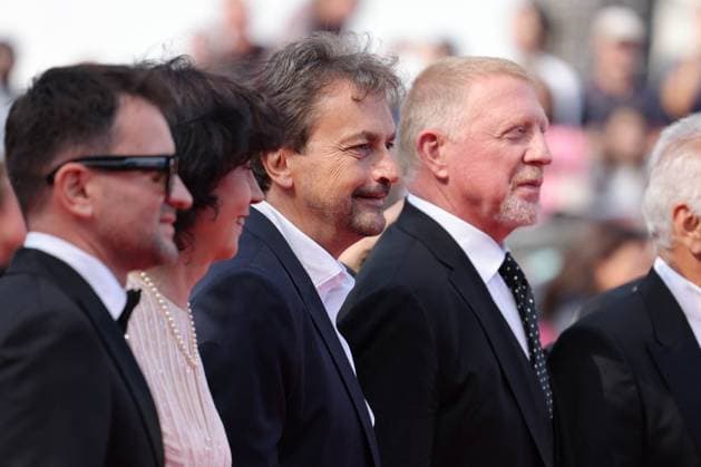 Cannes L Amour Ouf Screening DB Boris Becker, Henri Leconte attending the L Amour Ouf (Beating Hearts) Red Carpet at the 77th annual Cannes Film Festival at Palais des Festivals on May 23, 2024 in Ca attending the L Amour Ouf (Beating Hearts) Red Carpet at the 77th annual Cannes Film Festival at Palais des Festivals on May 23, 2024 in Cannes, France. Photo by David Boyer ABACAPRESS.COM Cannes France  Copyright: xBoyerxDavid ABACAx