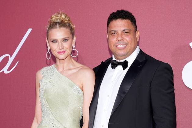 Football star Ronaldo and his wife Celina Locks at the Amfar Gala on 23 05 2024 as part of the 77 Film Festival in Cannes Cannes Film Festival 2024 Amfar Gala