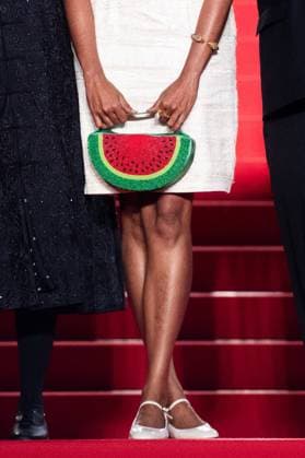 Cannes All We Imagine As Light Premiere A symbolic watermelon is seen during the All We Imagine As Light Premiere as part of the 77th Cannes International Film Festival in Cannes, France on May 23, 2024. Photo by Aurore Marechal ABACAPRESS.COM Cannes France  Copyright: xMarechalxAurore ABACAx