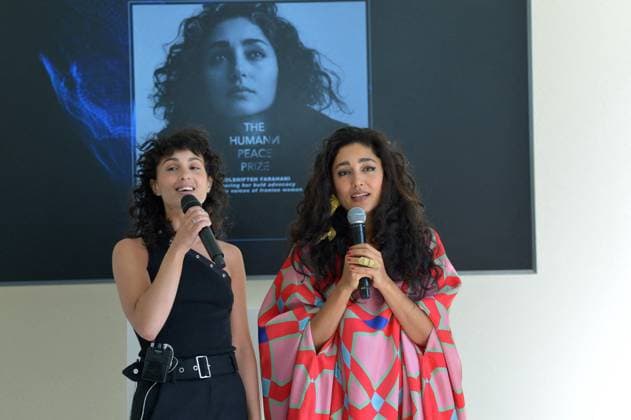 Remise du prix Human Prize dans le cadre de la semaine du cinÃ ma positif lors du 77eme Festival International du Film de Cannes Barbara Pravi, Golshifteh Farahani Remise du prix Human Prize dans le cadre de la semaine du cinÃ ma positif lors du 77eme Festival International du Film de Cannes le 23 mai 2024 Rachid Bellak Bestimage Presentation of the Human Prize as part of the positive cinema week during the 77th Cannes International Film Festival on May 23, 2024 Rachid Bellak Bestimage Cannes France  Copyright: xRACHIDxBELLAKx xBESTIMAGExRACHIDxBELLAKx xBESTIMAGEx
