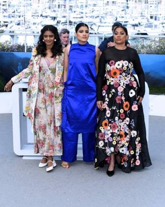 Cannes, 77th Cannes Film Festival 2024 Photocall film All We Imagine As Light Pictured: Kani Kusruti, Divya Prabha, Chhaya Kadam  Copyright: xAlbertoxTerenghix xipa-agency.nex xPoolxPhotoxEventsx03x IPA_Agency_IPA46477151