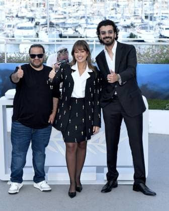 Cannes, 77th Cannes Film Festival 2024 Photocall film Norah In the photo: Maria Bahrawi, Tawfik Alzaidi, Yagoub Alfarhan  Copyright: xAlbertoxTerenghix xipa-agency.nex xPoolxPhotoxEventsx03x IPA_Agency_IPA46477517