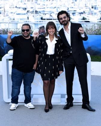 Cannes, 77th Cannes Film Festival 2024 Photocall film Norah In the photo: Maria Bahrawi, Tawfik Alzaidi, Yagoub Alfarhan  Copyright: xAlbertoxTerenghix xipa-agency.nex xPoolxPhotoxEventsx03x IPA_Agency_IPA46477526