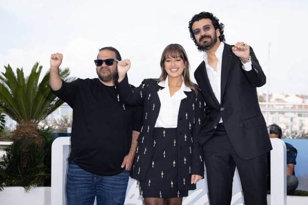 Cannes - Norah Photocall Maria Bahrawi, Tawfik Alzaidi and Yagoub Alfarhan attend the Norah Photocall at the 77th annual Cannes Film Festival at Palais des Festivals on May 24, 2024 in Cannes, France. Photo by Shootpix ABACAPRESS.COM Cannes France  Copyright: xShootpix ABACAx