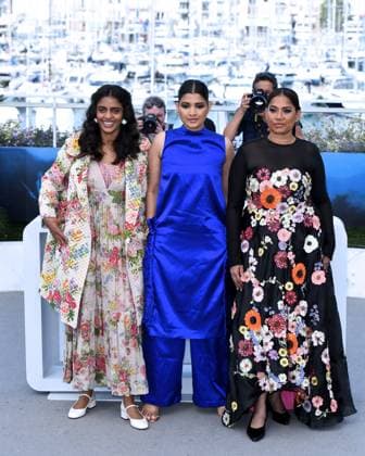 Cannes, France: Cannes, 77th Cannes Film Festival 2024 Photocall film All We Imagine As Light Pictured: Kani Kusruti, Divya Prabha, Chhaya Kadam Cannes France  - ZUMAp169 20240524_zea_p169_483 Copyright: xAlbertoxTerenghix