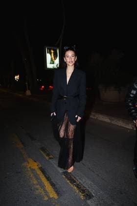 Milan, Italy: Cannes, Arrivals at the Michael Kors Party during the Festival de Cannes. In the photo: MaroÂ­a Pedraza arrives Michael Kors party Milan Italy  - ZUMAp169 20240524_zea_p169_569 Copyright: xAlessandroxBremecx